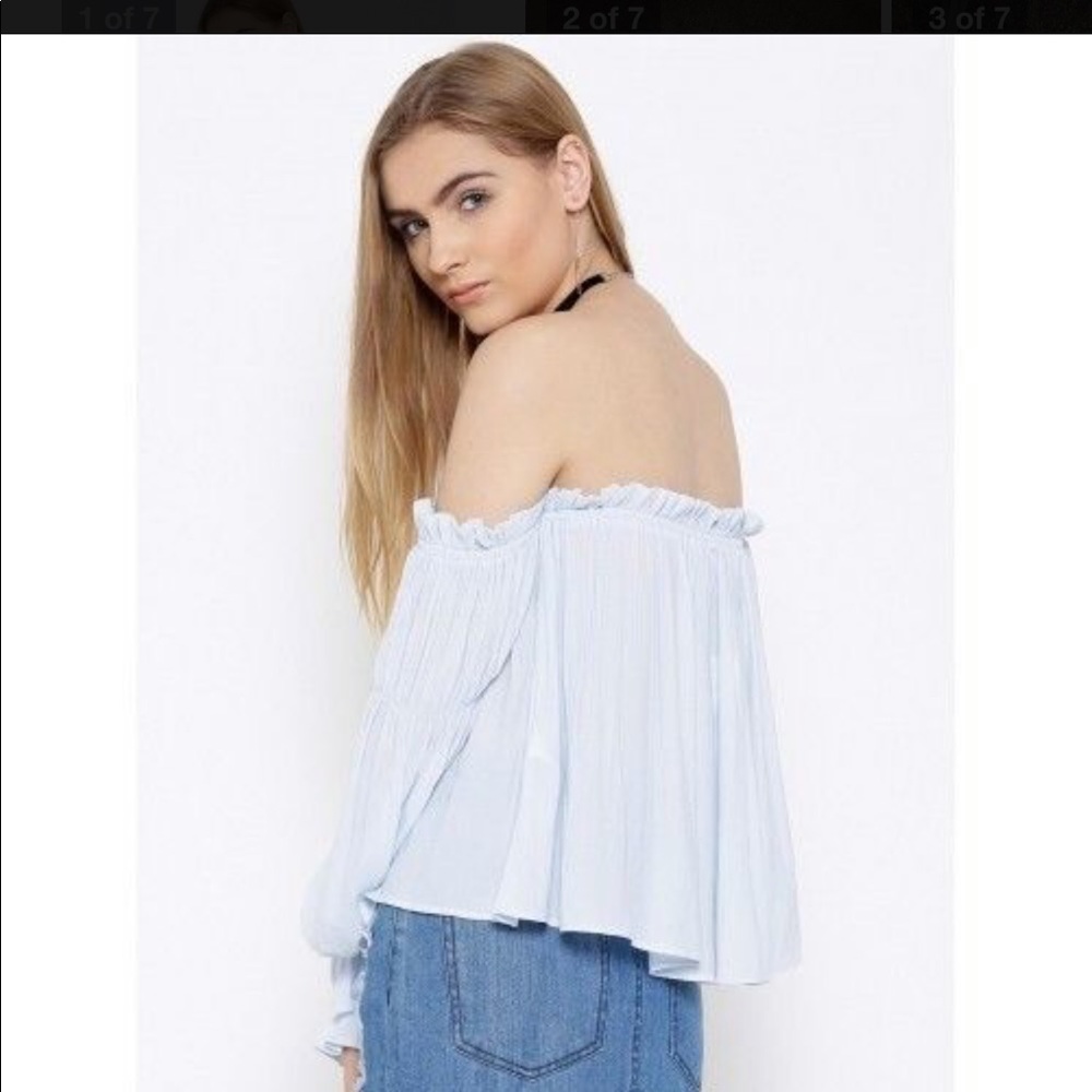 Off the Shoulder grey top